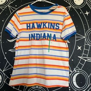 Stranger Things Striped Hawkins Indiana Tee